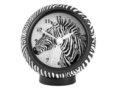 3D Puzzle Clock Zebra