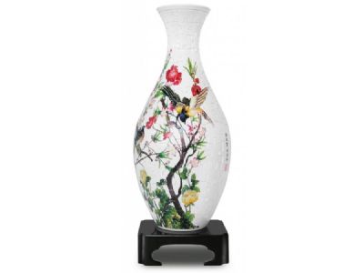 3D Vase Birds and Flowers