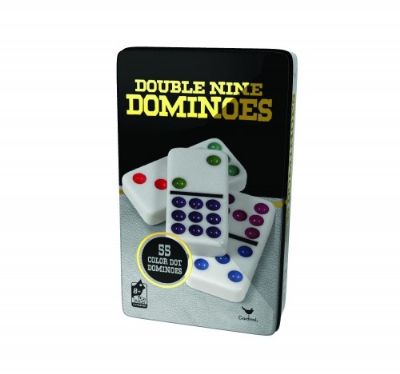 Double 9 Dominoes in Tin