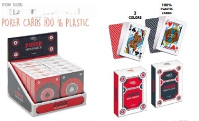 100 Plastic Playing Cards Poker Size