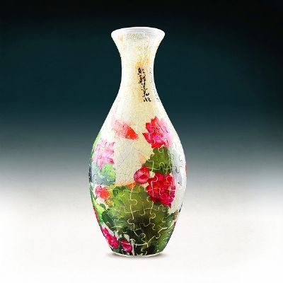 3D Vase Carp With Lotus