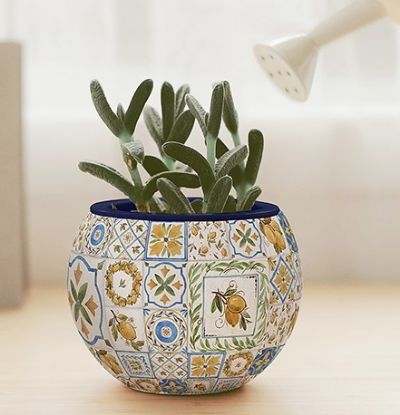 3d Flowerpot Retro Tiles