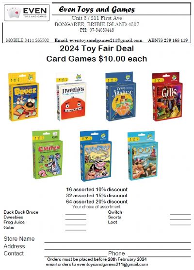 Card Game Toy Fair deal