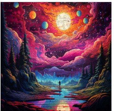 Trippy Puzzles Cosmic Canvas 300 pce Wood