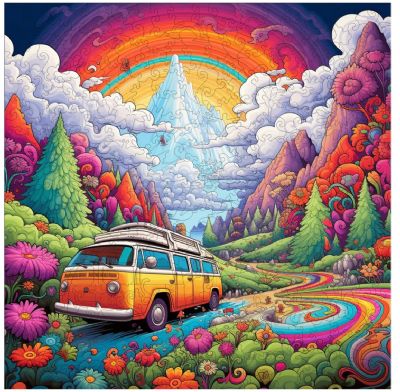 Trippy Puzzles Happy Highway 300 pce Wood