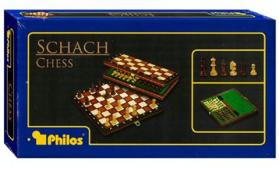 Philos Chess Folding Wood 11 inch