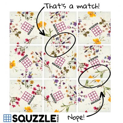 Squzzle Puzzle Pressed Flowers