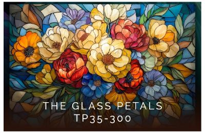 Stained Glass Series Glass Petals 300 pce Wood